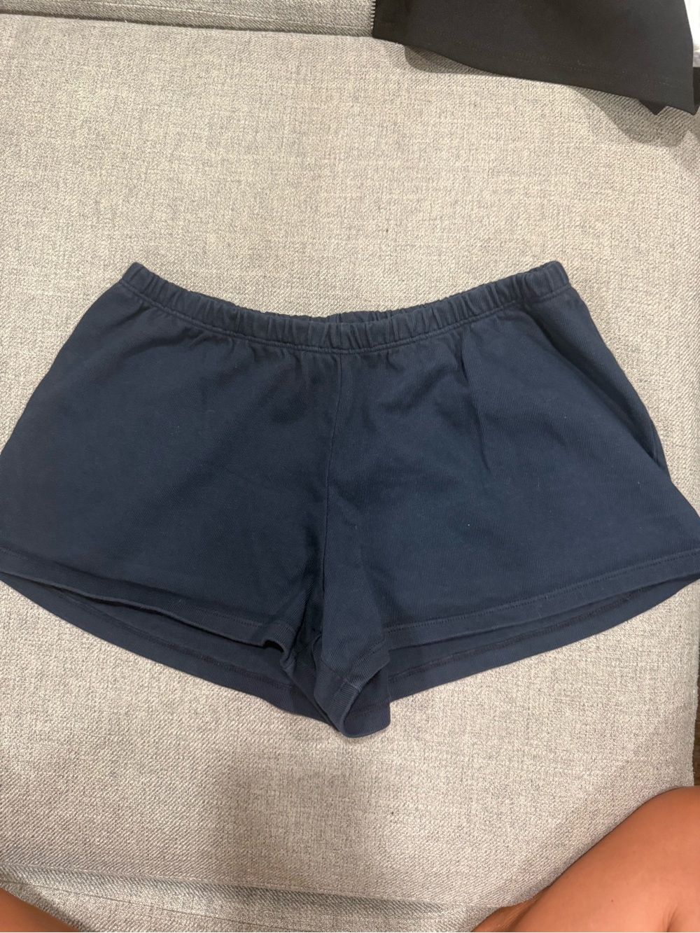 Brandy Melville Navy Elastic Waist Athletic Shorts